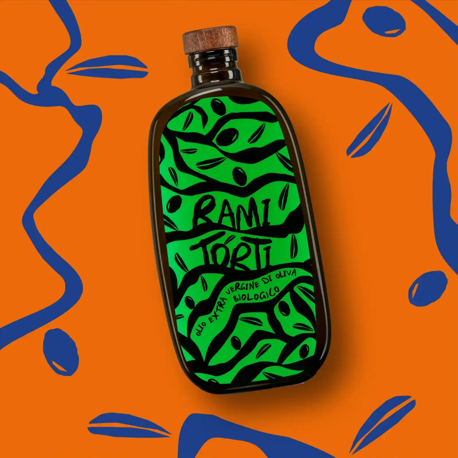 Packaging olio pugliese blend – vetro trasparente con etichetta braille a rilievo